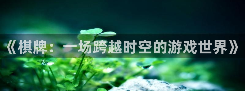 沐鸣2平台负责人：《棋牌：一场跨越时空的游戏世界》